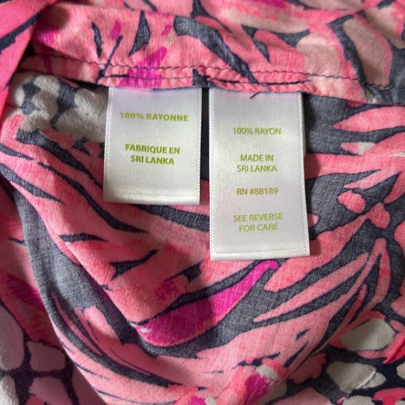 Lilly Pulitzer Sarasota Tunic Top Women’s Small Bright Navy A Jungle In Here - Picture 9 of 9